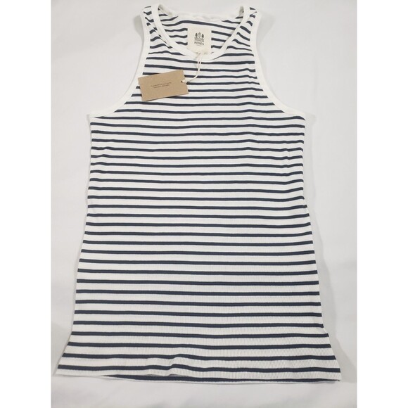 Hemen Biarritz Marcel Gari Breton Stripe Natural Marine Tank Top Womans XL - Picture 1 of 8